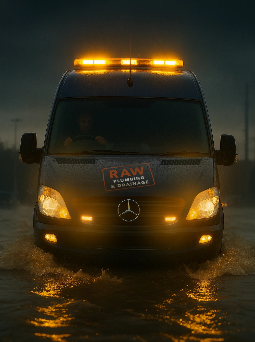 Raw Van With Emergency Lights